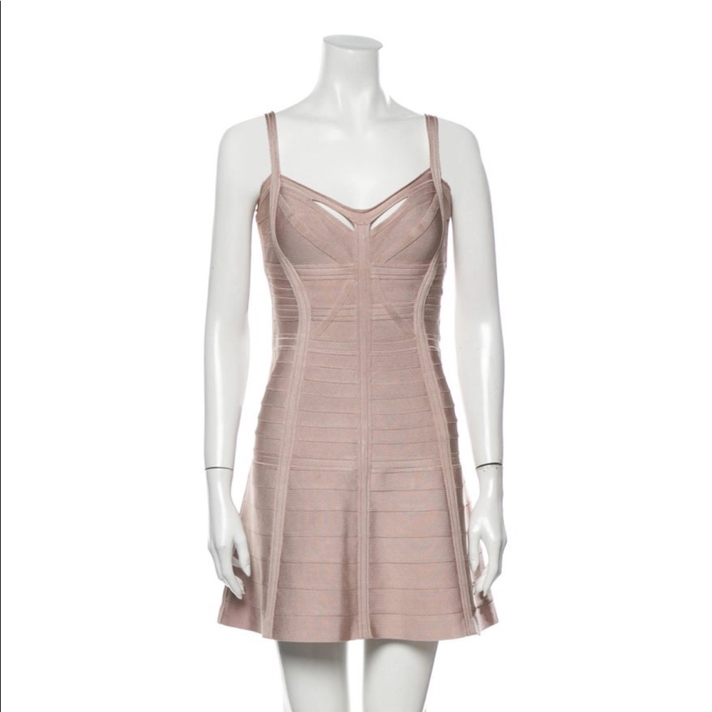 Herve Leger flare bandage dress